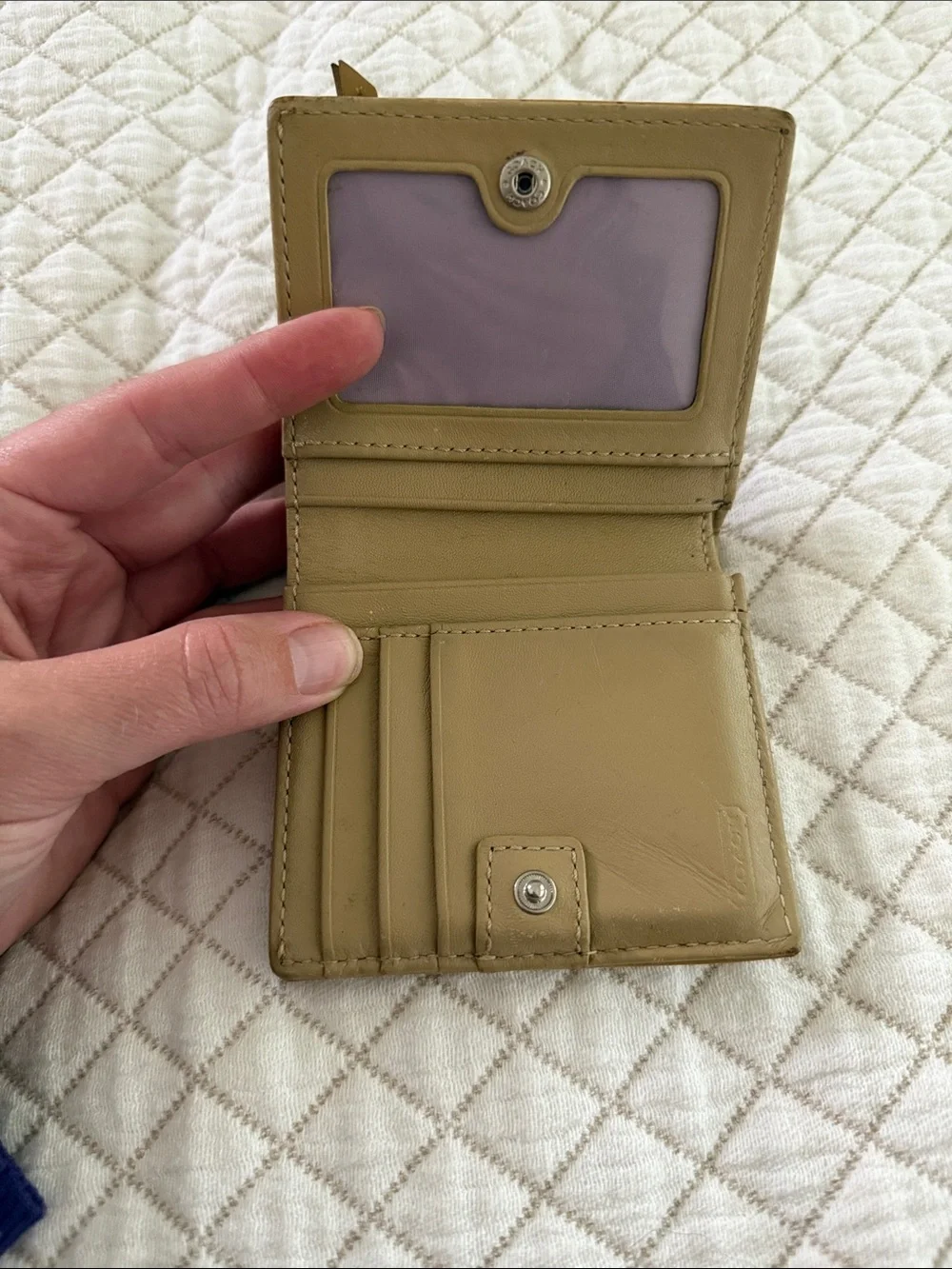 Coach Brown and Tan Signature Card Holder
